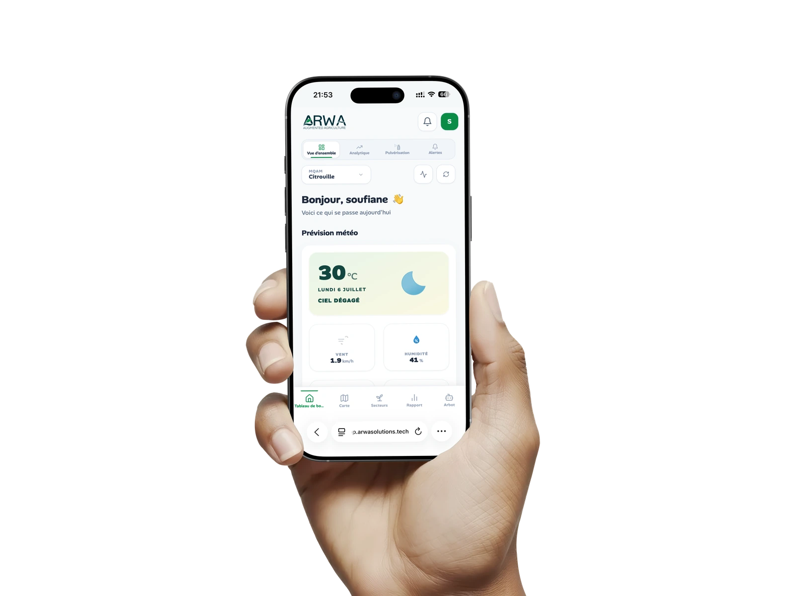 ARWA platform on mobile